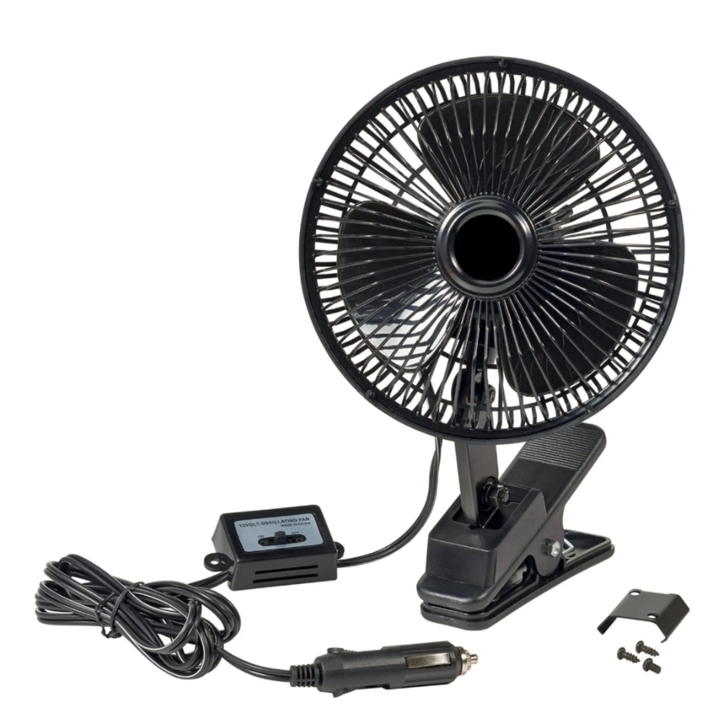 Black Clip-On Car Fan